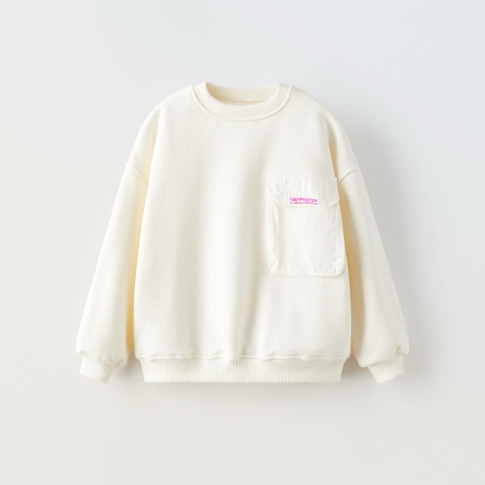 Zara Label Pocket Sweatshirt 3T